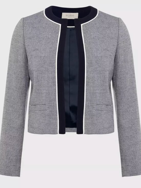 Hobbs London Jackets & Blazers - Hobbs London Steph Tweed Jacket | UK 18 / US 14 | NWT | Collarless